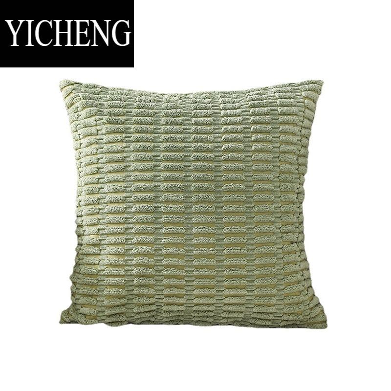 YICHENG北欧风沙发抱枕客厅靠垫纯色简约灯芯绒护腰靠枕床头靠背垫抱枕套图片