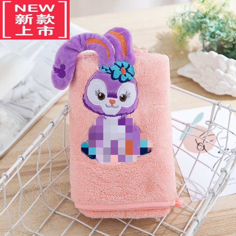 可莉允[星星兔浴巾两件套]儿童浴巾超柔珊瑚绒吸水宝宝洗澡大毛巾毯被图片