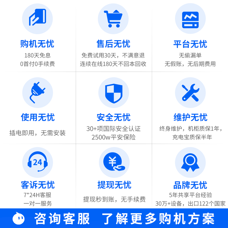 八借共享充电宝商用24口(43寸屏广告机)机柜刷卡海外扫码刷卡租借 东南亚欧洲非洲美国澳大利亚全球定制