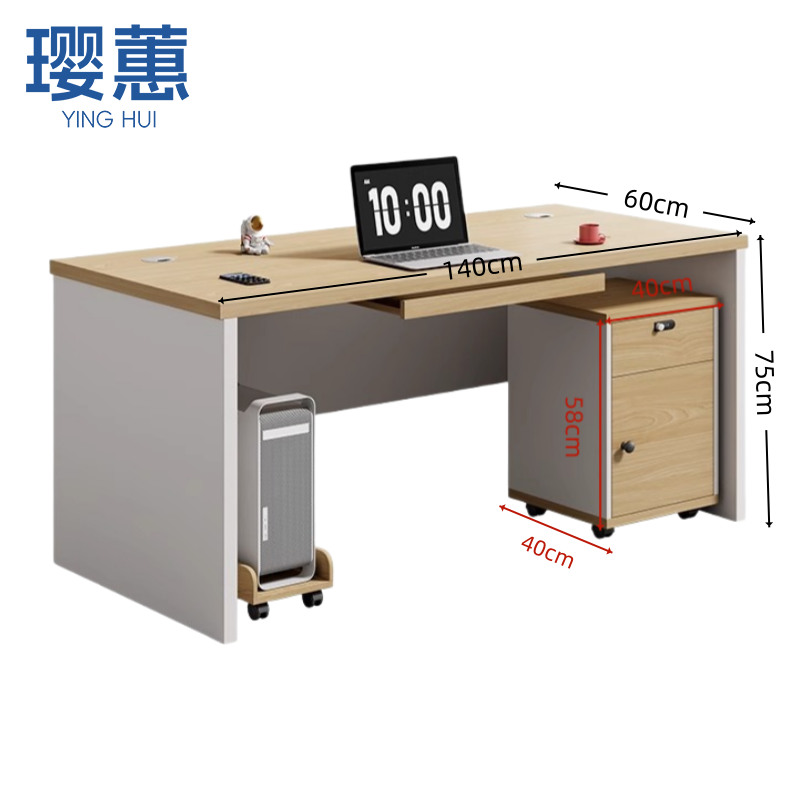 璎蕙 办公桌1.2m套高清大图