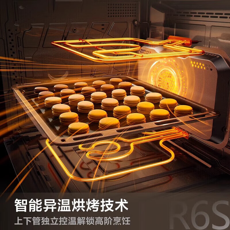 美的(Midea)[0.2s升温]嵌入式微蒸烤炸炖5合一体机GR6S温湿智控空气炸纯平全嵌60L烤箱美的知味感R6S高清大图