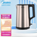 美的（Midea）电水壶家用烧水壶1.7升双层防烫防干烧316不锈钢热水壶MK-PJ17_937_912_974