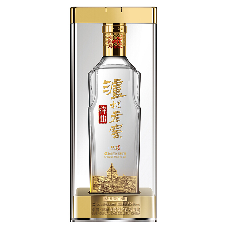 泸州老窖 特曲 晶彩 52度 500ml 单瓶装 浓香型 白酒 苏宁自营
