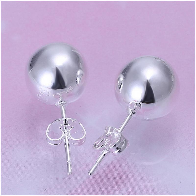 E074 Women silver plated earring 镀925纯银耳钉时尚潮人耳环女