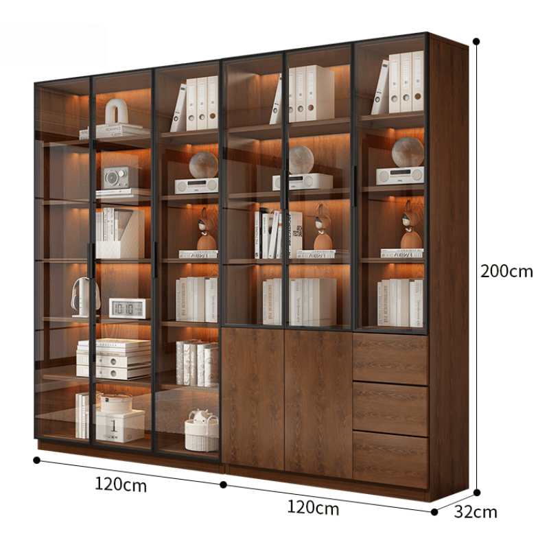 亿洛莱 书柜 240*32*200cm 个高清大图