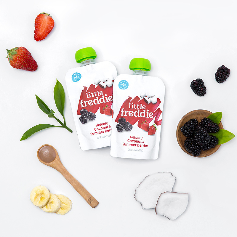 little freddie 小皮黑莓椰子草莓香蕉苹果泥100g袋装 适用年龄6个月以上