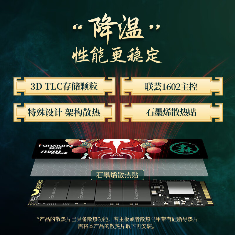 梵想S690 SSD固态硬盘1TB M.2接口PCIe4.0x4适配PS5读5000MB/S独立缓存