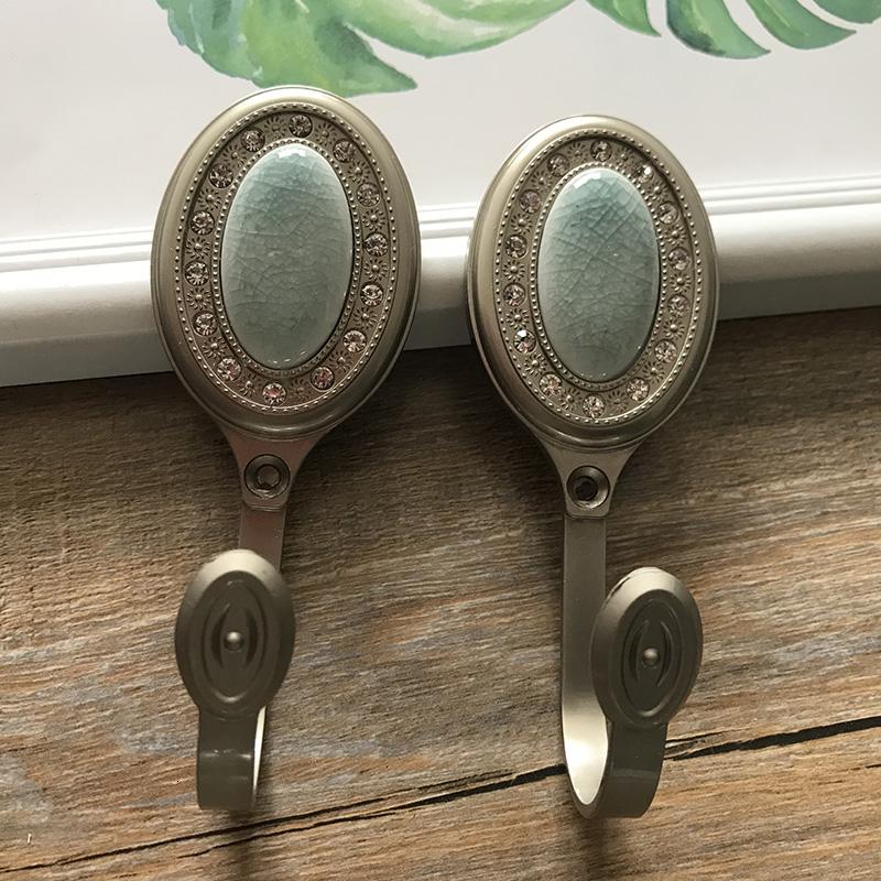 汐岩窗帘配件辅料墙钩挂钩壁钩水晶瓷墙钩窗帘挂球/绑球绑绳/装饰球高清大图