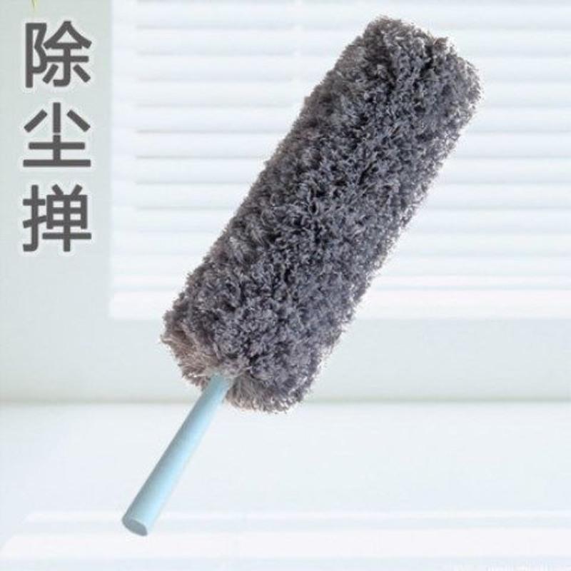 鸡毛掸子除尘家用扫灰不掉毛一杆多用可伸缩弯曲除尘掸子扫灰神器 颜色随机