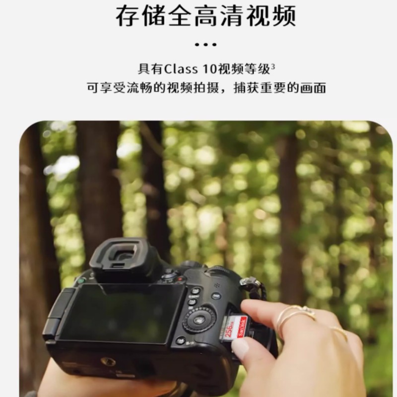 内存卡存储tf卡运动相机卡高速gopro相机无人机内存卡闪迪MicroSD卡u3/v30 256G
