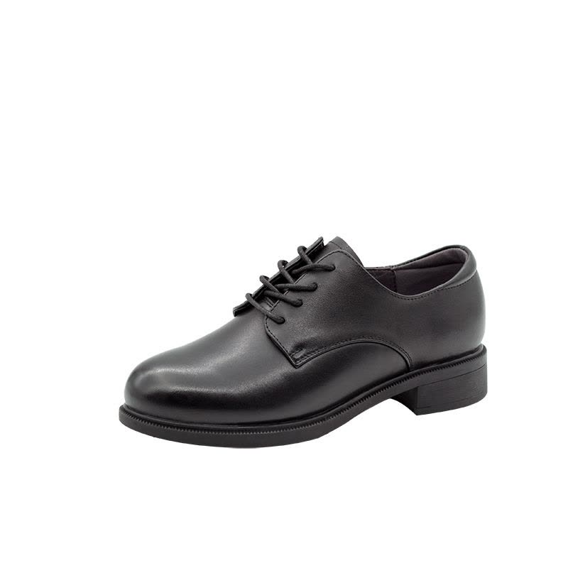 恒汇达 头层牛皮橡胶底防滑耐油系带女士皮鞋 34-40码 1双图片