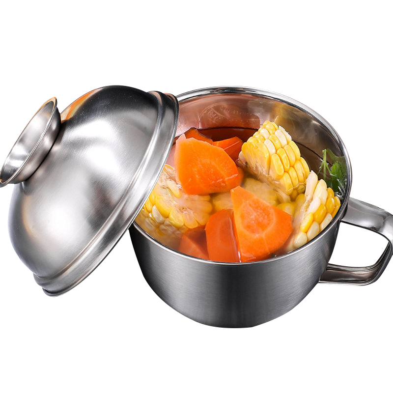 稳帆甄选 304不锈钢三层快餐杯泡面碗14cm CJ6002/个高清大图