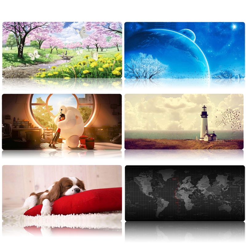 金顺意游戏电竞超大大号鼠标垫定制女加厚锁边电脑书桌垫办公桌键盘手托高清大图