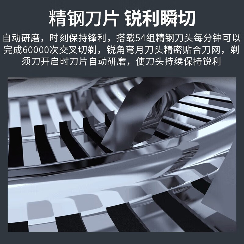 奔腾(POVOS)电动剃须刀男士刮胡刀充电便携式三刀头车载剃胡子刀PQ7601送父亲送男朋友送老公节日礼物 黑色普通装高清大图