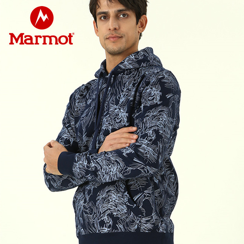 Marmot/土拨鼠 男子 户外运动舒适休闲针织连帽卫衣