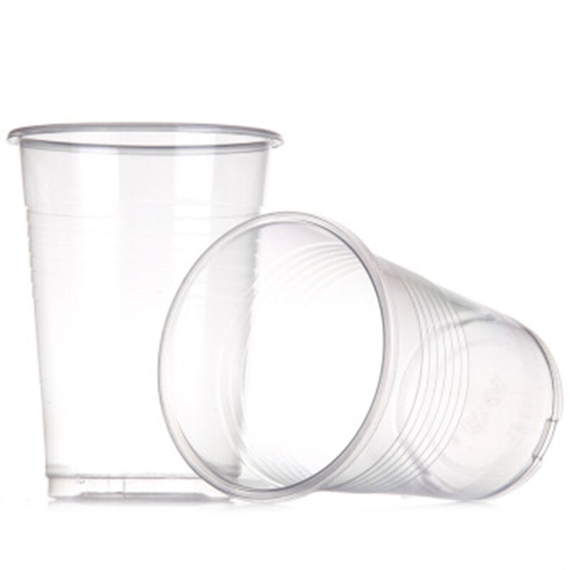 妙潔 妙洁 0218 COOL酷杯320ml 加厚透明塑料杯家用办公水杯透明杯一包 100只装