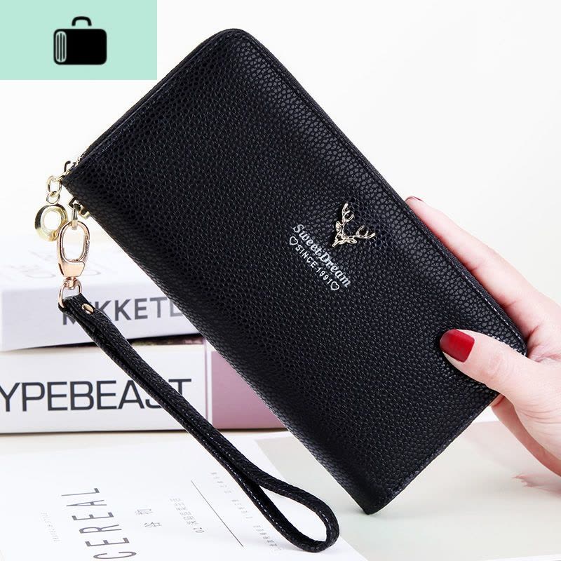 2020新款女士钱包长款拉链手拿包大容量可放手机荔枝纹学生手包女NEW LAKE图片