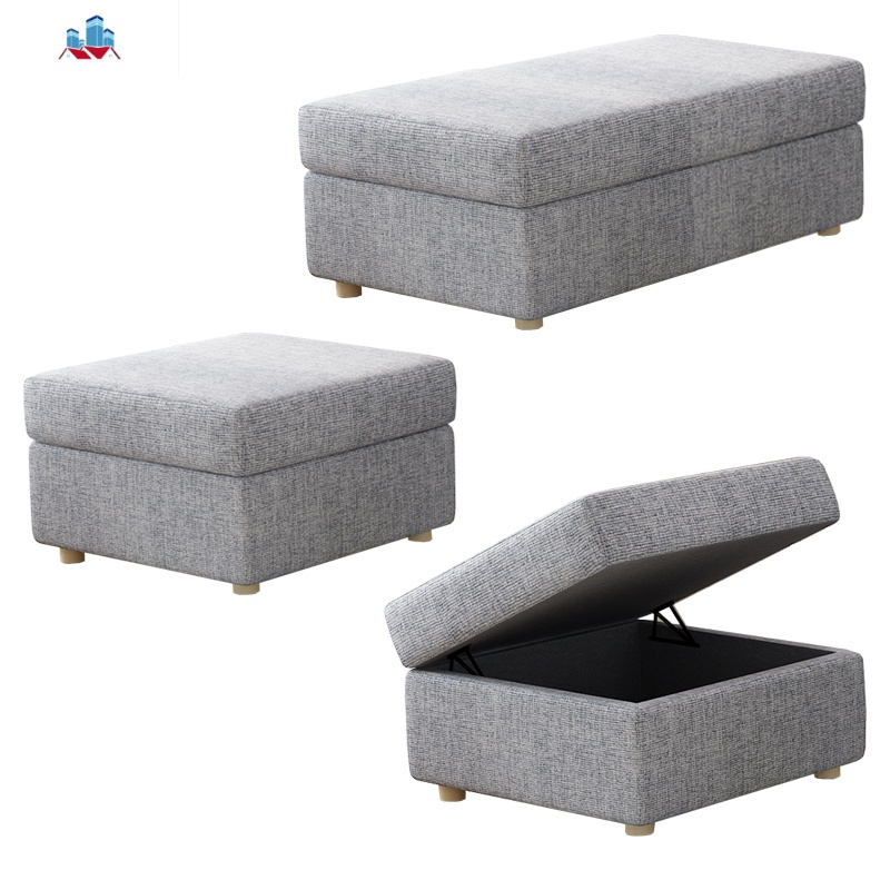 沙发脚踏储物两用多功能凳子方踏长方形搁脚凳换鞋凳实木布艺泰空仓