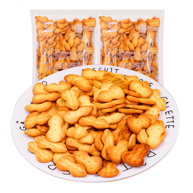 豫吉小葫芦饼干牛奶味烘焙原材料早餐点心办公室休闲食 170g*5袋