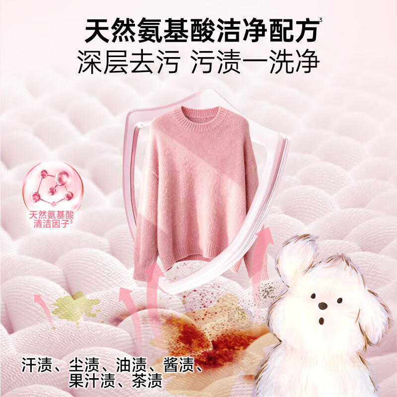 立白 小白白羊毛衫洗衣液真丝羊毛羊绒洗涤剂专业呵护丝毛 1kg高清大图