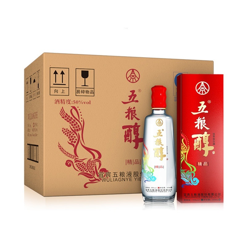 五粮液股份公司 五粮醇 精品 50度 浓香型白酒 500ml*6 整箱装