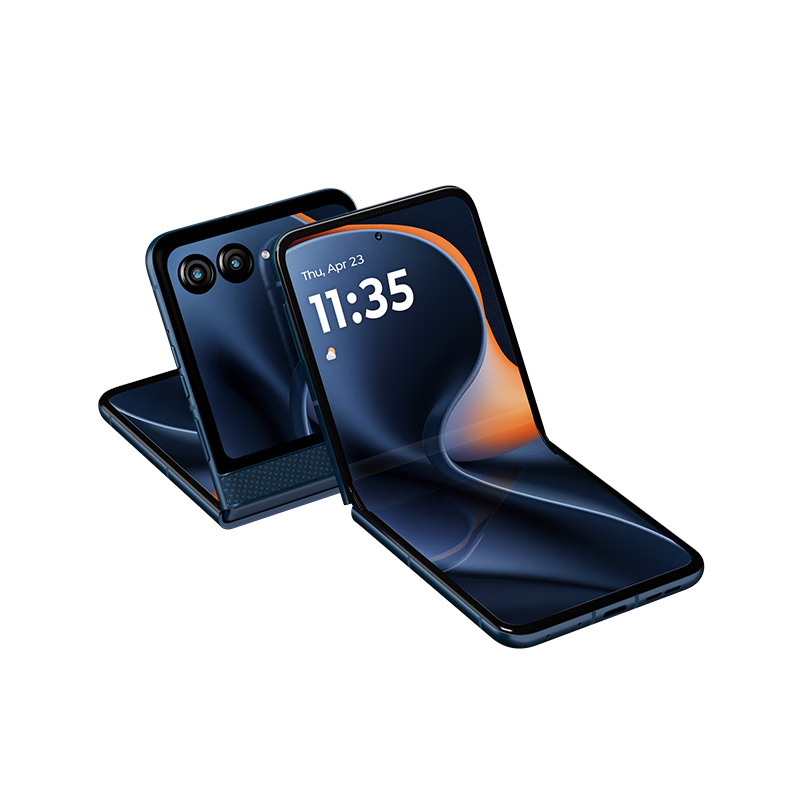 摩托罗拉 联想moto razr 60 第六代折叠屏 60万次折叠认证 康宁防护 湿手触控 12+256 午夜苍蓝高清大图