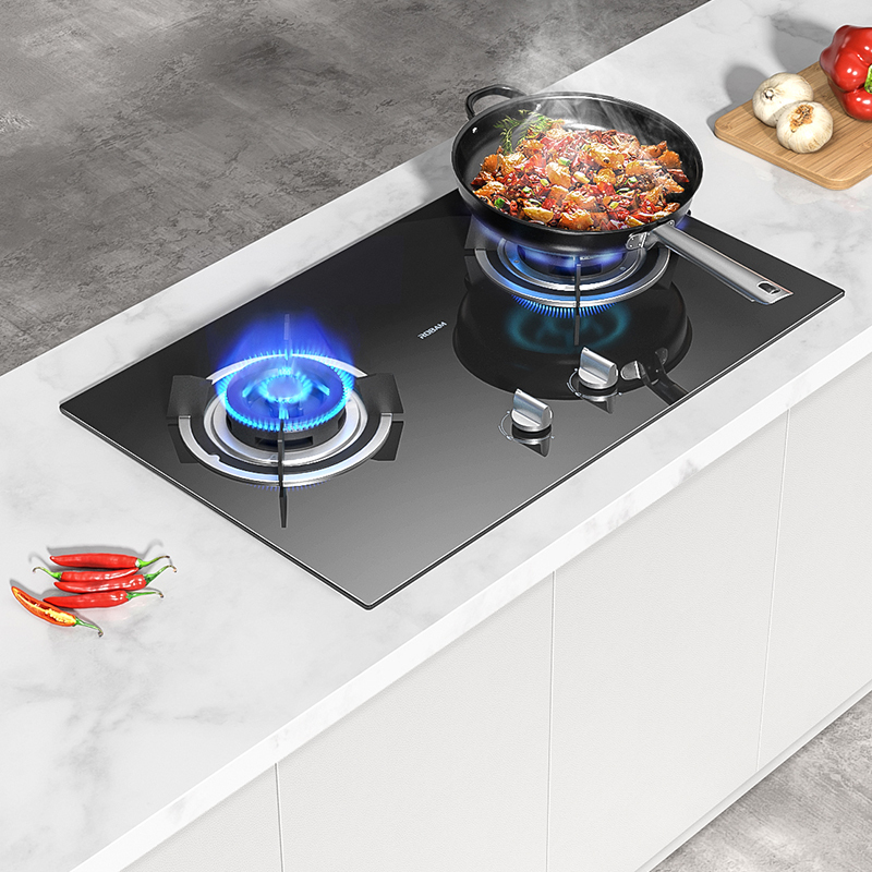 老板燃气灶嵌入式煤气灶具家用双灶具台嵌可用猛火匀喷42kw钢化玻璃全