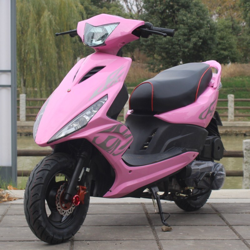 澳派全新国四电喷鬼火摩托车125cc燃油踏板助力车一代上牌改装轮毂灯