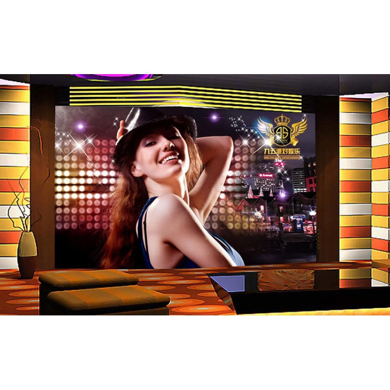 ktv壁画音乐酒吧墙布店包厢美女背景墙闪光壁纸反光3d墙纸壹德壹