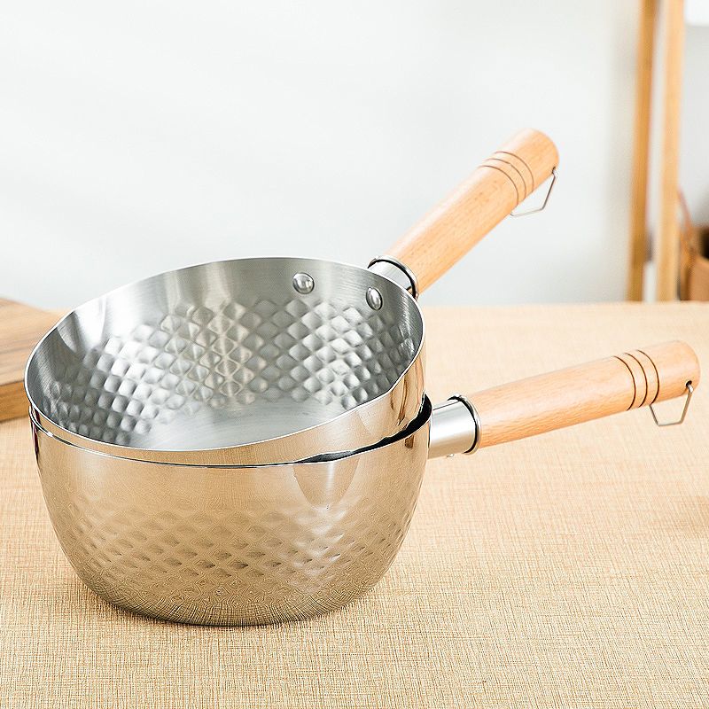 日式304不锈钢雪平锅小奶锅家用泡面热牛奶宝宝辅食锅婴儿电磁炉|20cm