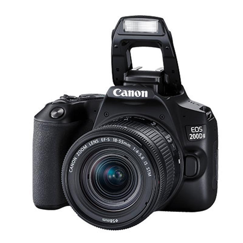佳能(Canon)迷你单反EOS 200D II(18-55)黑色数码相机 单镜头套装 有效像素约2410万 Vlog高清大图
