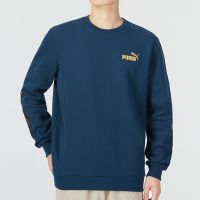彪马（PUMA）卫衣男装新款运动服跑步训练针织毛圈保暖宽松休闲圆领套头衫 674346-73 ZP L 674346-73/蓝色