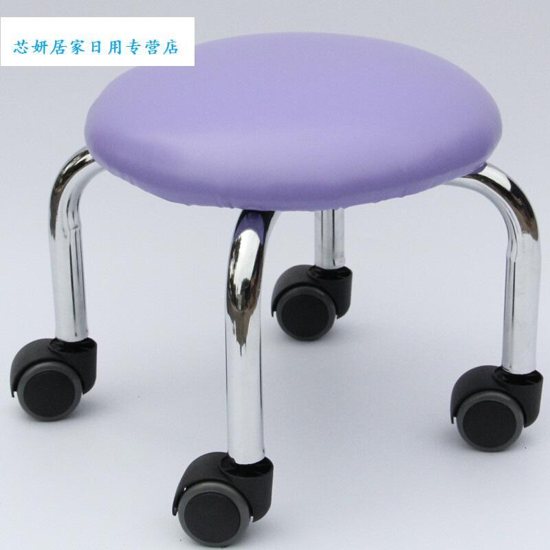 带轮小凳子美缝施工凳圆板凳矮凳带娃凳学步凳滑轮凳轱辘皮凳快递分拣凳（客户）
