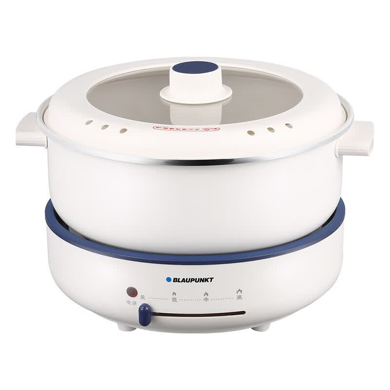 [内蒙地区可发]蓝宝(BLAUPUNKT)多功能电火锅5L 白色 BP-HG572C高清大图