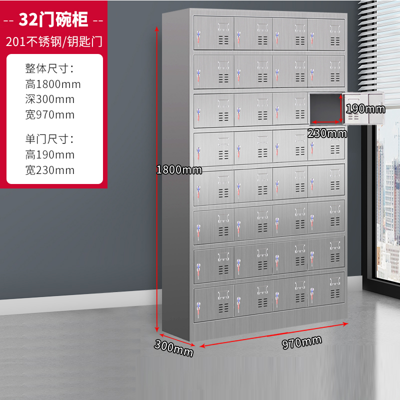 汉诺鑫威32门钥匙碗柜201不锈钢高清大图