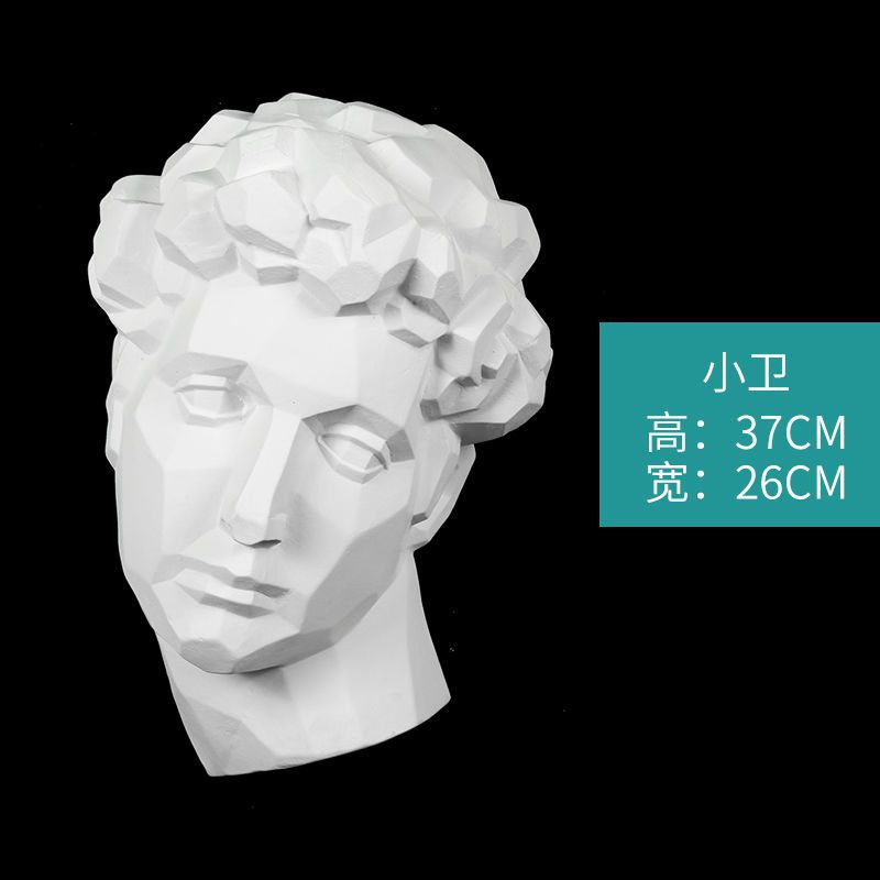 挂墙石膏像人物挂面半面切面雕像装饰摆件挂件雕塑美术素描模型