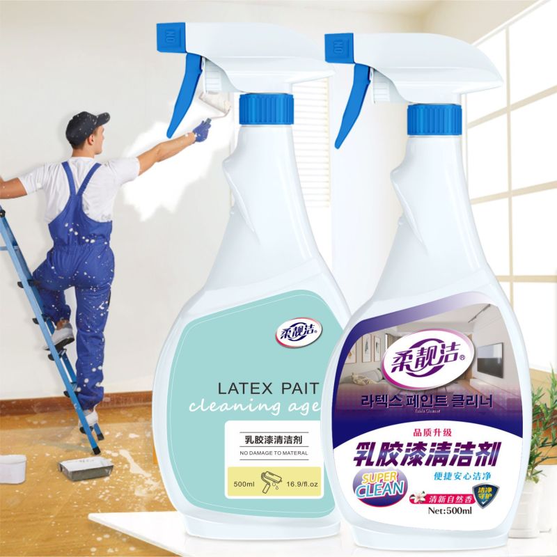 去除乳胶漆500ml/瓶*4瓶 专用清洁剂新房装修残留开荒保洁清洗瓷砖蜡墙面腻子粉