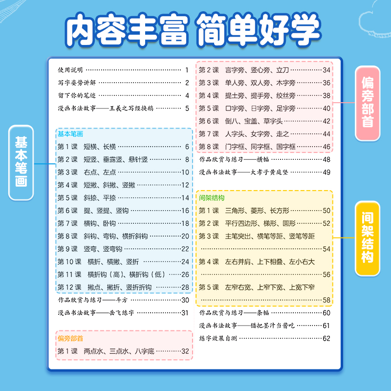 一年级 [正版]写字半小时一二三年级练字帖小学生四五六字帖荆霄鹏字帖练字笔画笔顺生字描红练习写字硬笔书法初学者练字楷书钢高清大图