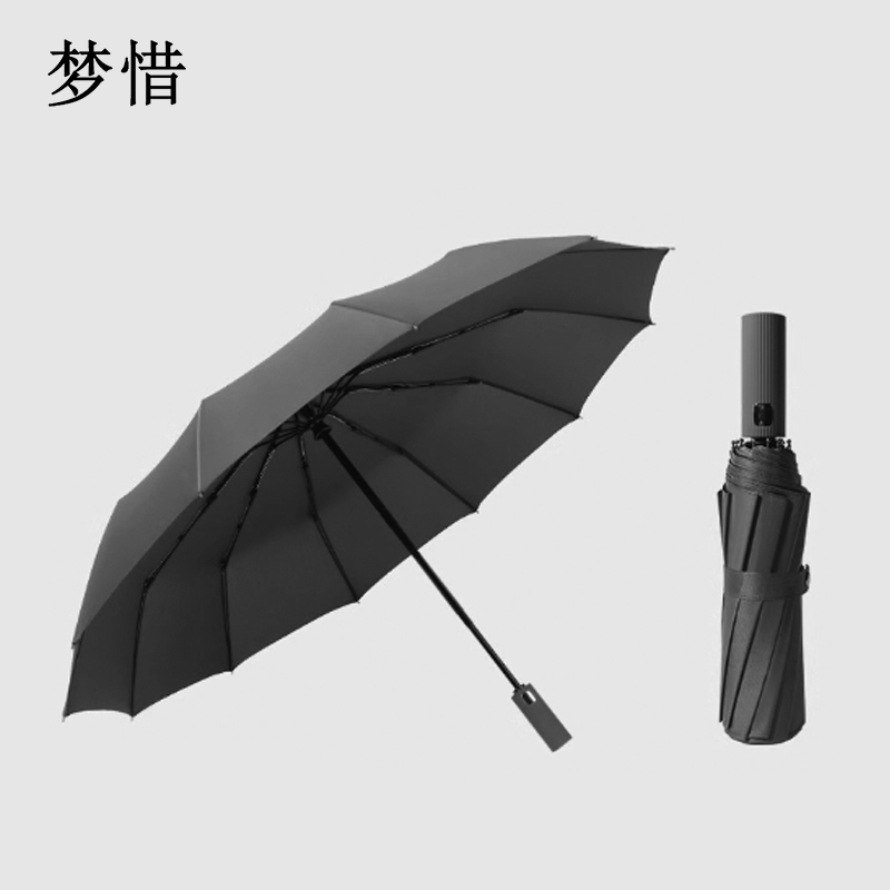 梦惜 全自动港股玻纤 碰击布 配色橡胶漆手柄雨伞 YF-Z2021028/把