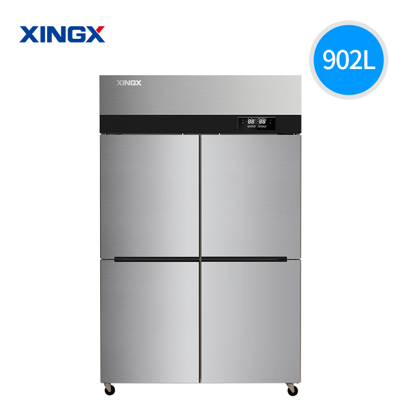 星星四门商用冰箱厨房饭店酒店双温冷藏冷冻展示柜六门保鲜冰箱展示柜 风冷铜冷冻-电子温控-KD-1276WM4