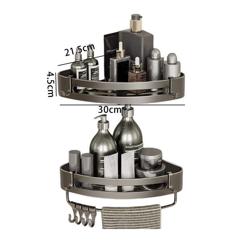 豫汉迎三角四方毛巾架 毛巾置物架双层个