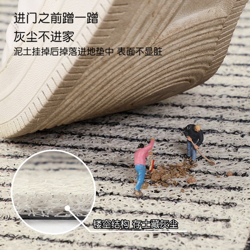 入户门地垫丝圈可裁剪免洗PVC防滑门垫门口玄关脚垫子进户门地毯