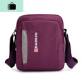 男包防水牛津布单肩包斜挎包男士包包背包休闲商务手提包公文包女NEWLAKE 紫色小号【不带手提】