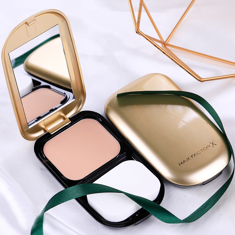 MAX FACTOR 蜜丝佛陀透滑粉饼 1#玉瓷色 10g 清透遮瑕干湿两用 美国进口