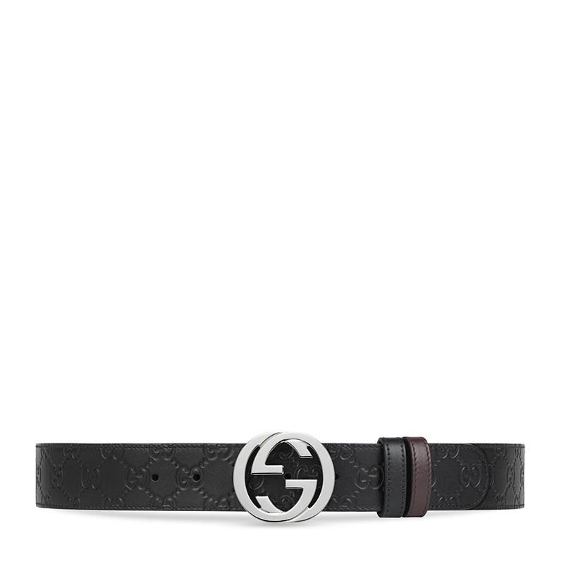 古驰(GUCCI)腰带473030-CWCWN-1070 [畅享]GUCCI 古驰男士黑色Gucci Signature皮革双面腰带473030- CWCWN-1070 95【价格图片品牌报价】-苏宁易购苏皮士苏宁自营店