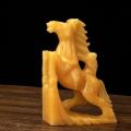 玉石马上封候摆件生肖马猴子马到成功玄关办公室摆设_592
