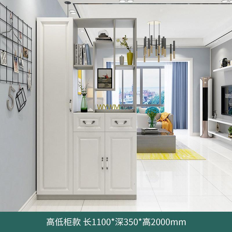 森美人鞋柜现代简约入户玄关柜隔断柜双面客厅屏风北欧衣帽柜进厅柜 高低柜竖条款单面组装框架结构