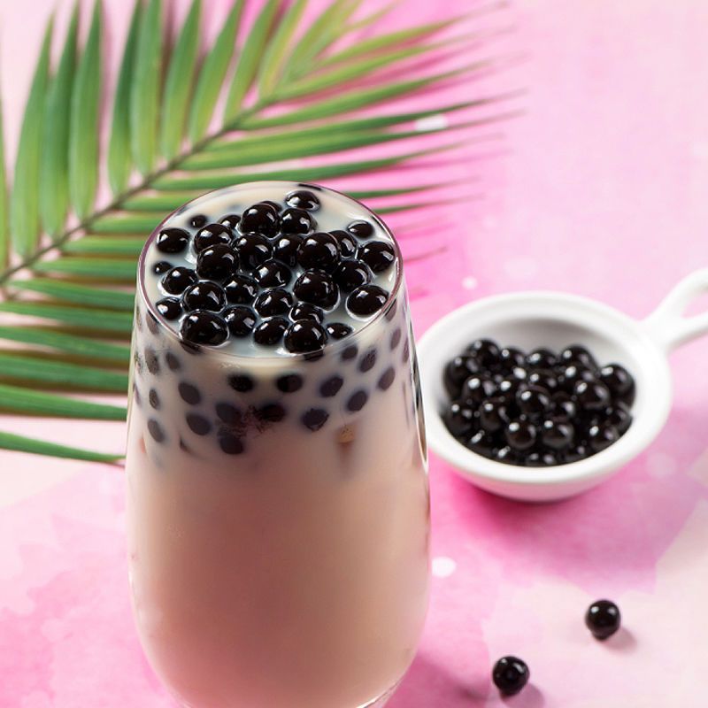 珍珠粉圆奶茶珍珠豆黑珍珠奶茶专用原料500g900g真空装无明胶黑珍珠要
