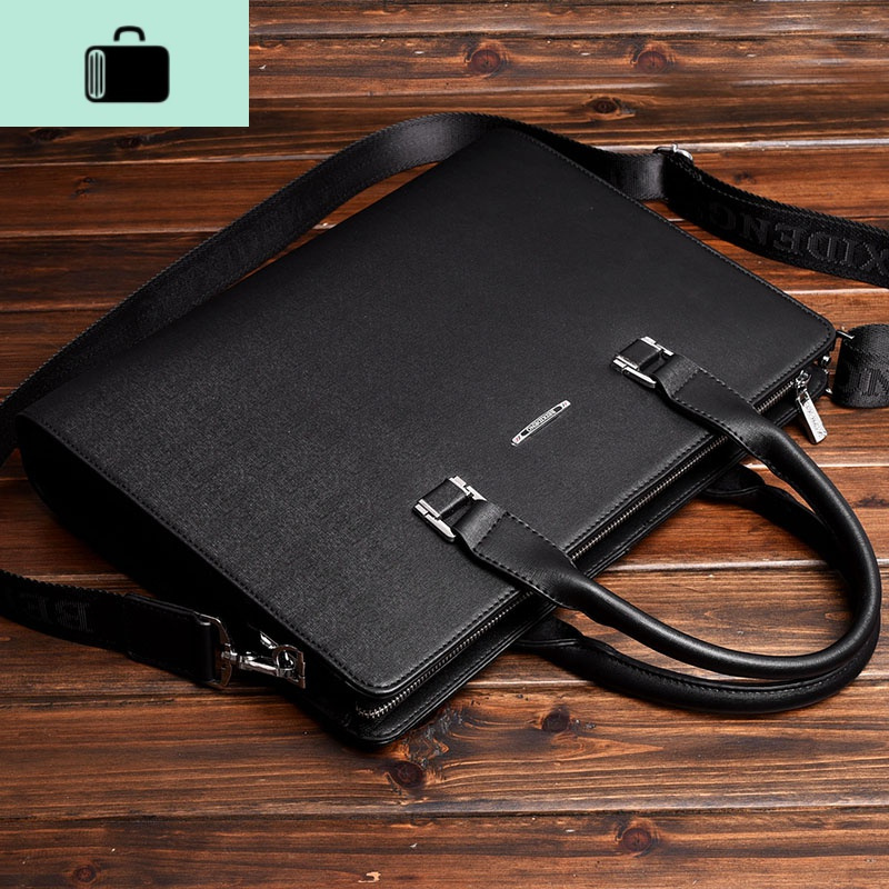 送手包商务包精品男包出差男士手提包包横款公文包男式皮包电脑包new