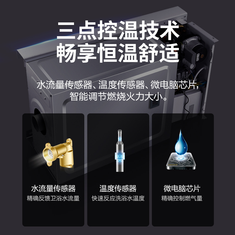 万家乐(Macro)家用燃气壁挂炉采暖炉L1PB20-10B1 天然气 供暖洗浴两用 20KW(60-150㎡)